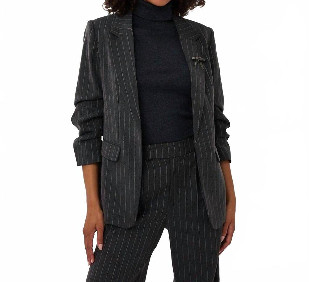 NEW ESQUALO blaer blazer in dark grey melange